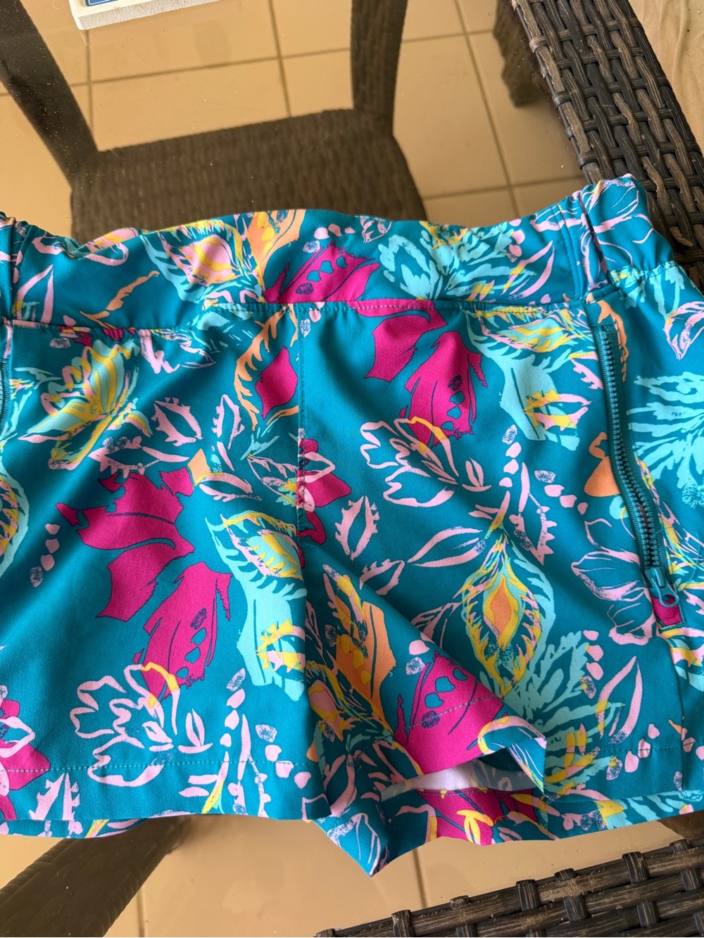 Reel Legends Teal Tropical Floral bundles with Under Armour teal short